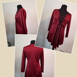 Cato empire waist top with 3/4 sleeve size small